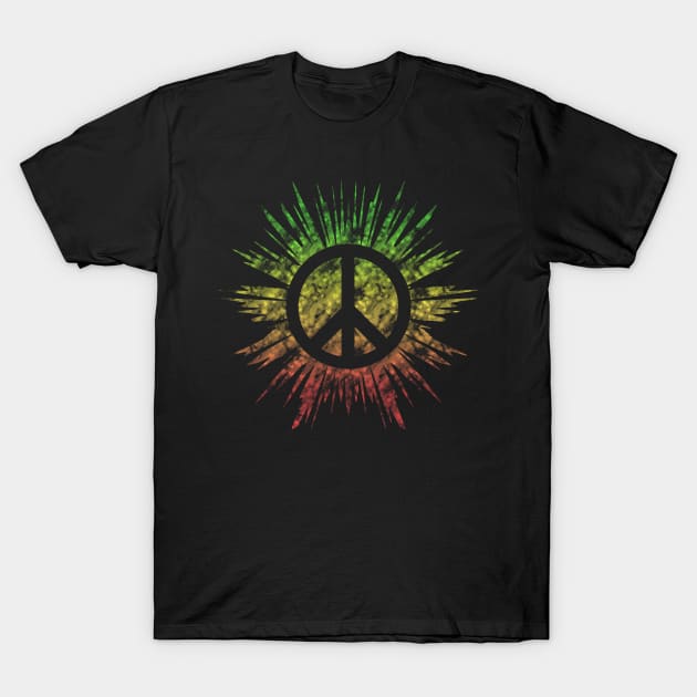 Rasta Peace Sign_ for darks T-Shirt by MisfitInVisual